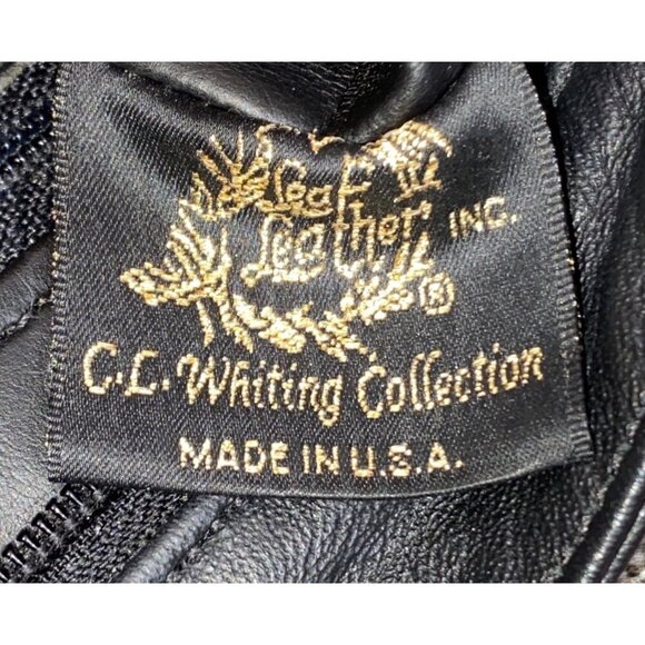 Leaf Leather C.L. Whiting Collection Leather Shoulder Bag W/ Embossed Leaves - Picture 12 of 16